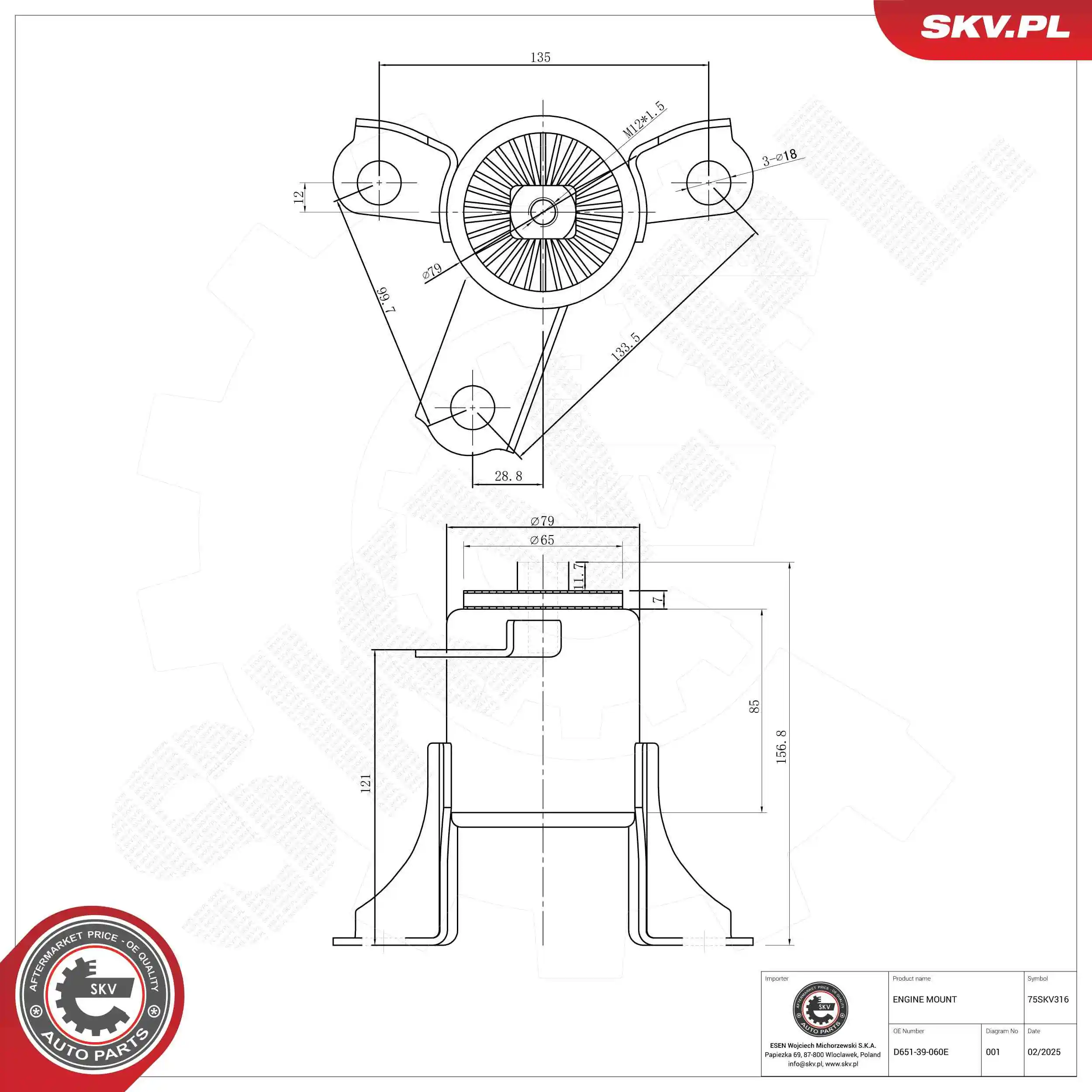 Mounting, engine